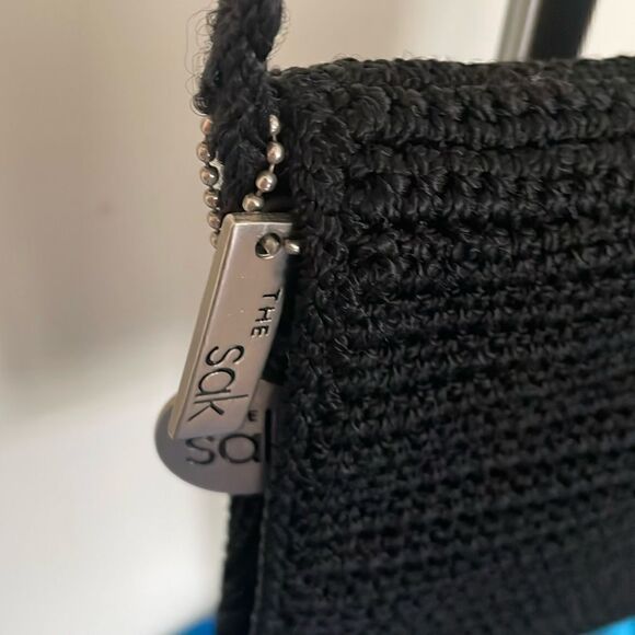 The Sak small cross body small black crochet zipper 7.5 x7.5 19” drop - Picture 5 of 9